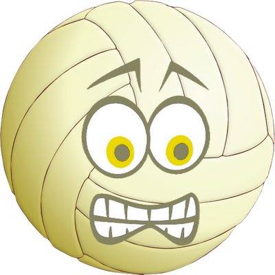 volley-ball - sport - loisirs - smiley émoticône émoji cartoon clipart illustration - artémotic