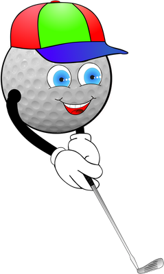golf - sport - loisirs - smiley émoticône émoji cartoon clipart illustration - artémotic