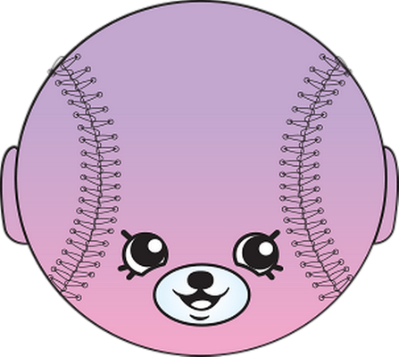base-ball [Shopkins] - sport - loisirs - smiley émoticône émoji cartoon clipart illustration - artémotic