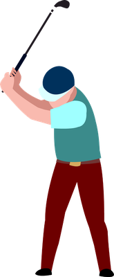 golf - sport - loisirs - smiley émoticône émoji cartoon clipart illustration - artémotic