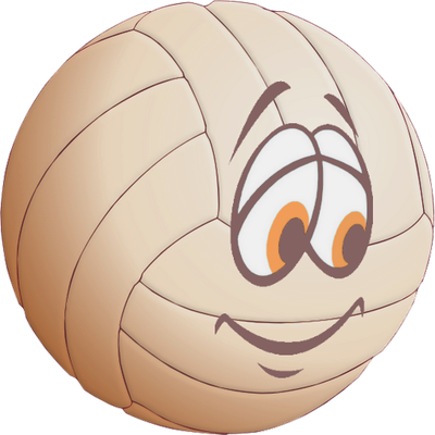volley-ball - sport - loisirs - smiley émoticône émoji cartoon clipart illustration - artémotic
