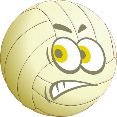 volley-ball - sport - loisirs - smiley émoticône émoji cartoon clipart illustration - artémotic
