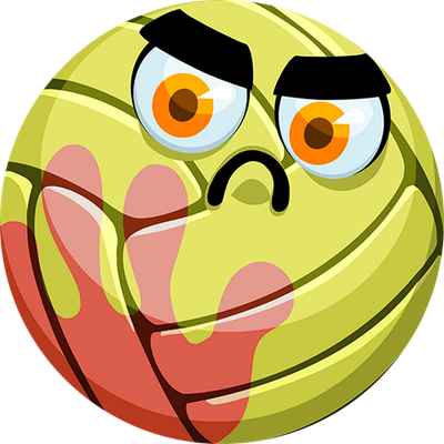 volley-ball - sport - loisirs - smiley émoticône émoji cartoon clipart illustration - artémotic
