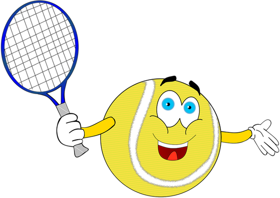 tennis - sport - loisirs - smiley émoticône émoji cartoon clipart illustration - artémotic