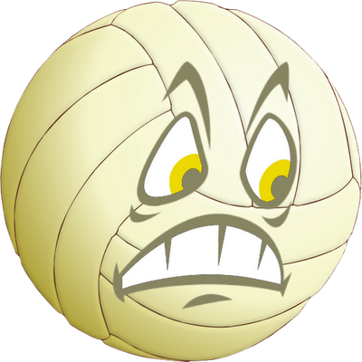 volley-ball - sport - loisirs - smiley émoticône émoji cartoon clipart illustration - artémotic