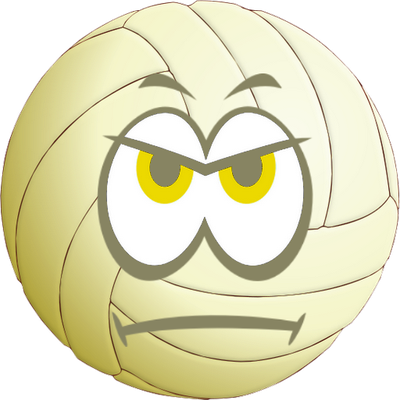 volley-ball - sport - loisirs - smiley émoticône émoji cartoon clipart illustration - artémotic