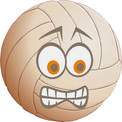volley-ball - sport - loisirs - smiley émoticône émoji cartoon clipart illustration - artémotic