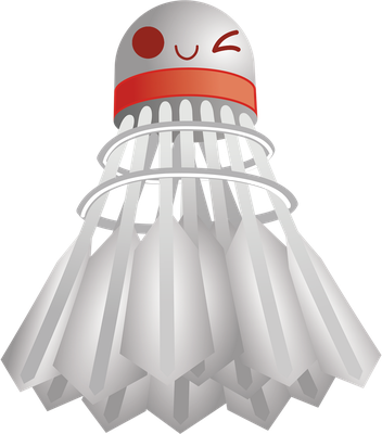 badminton - sport - loisirs - smiley émoticône émoji cartoon clipart illustration - artémotic