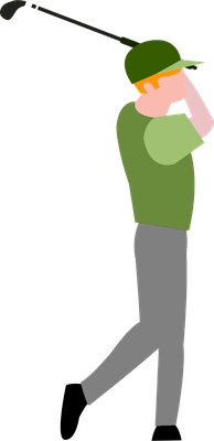 golf - sport - loisirs - smiley émoticône émoji cartoon clipart illustration - artémotic