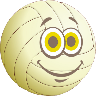 volley-ball - sport - loisirs - smiley émoticône émoji cartoon clipart illustration - artémotic