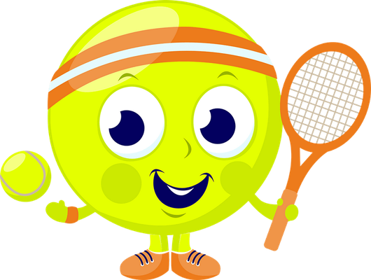 tennis - sport - loisirs - smiley émoticône émoji cartoon clipart illustration - artémotic