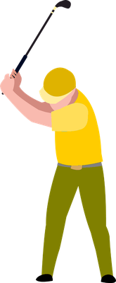 golf - sport - loisirs - smiley émoticône émoji cartoon clipart illustration - artémotic