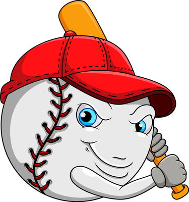 base-ball - sport - loisirs - smiley émoticône émoji cartoon clipart illustration - artémotic