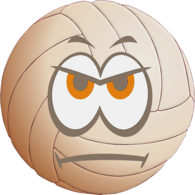 volley-ball - sport - loisirs - smiley émoticône émoji cartoon clipart illustration - artémotic