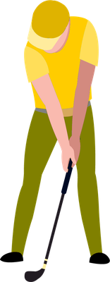 golf - sport - loisirs - smiley émoticône émoji cartoon clipart illustration - artémotic