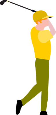 golf - sport - loisirs - smiley émoticône émoji cartoon clipart illustration - artémotic