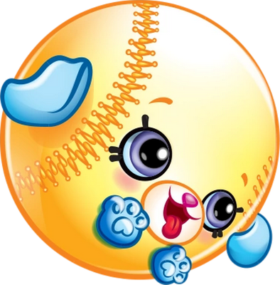 base-ball [Shopkins] - sport - loisirs - smiley émoticône émoji cartoon clipart illustration - artémotic