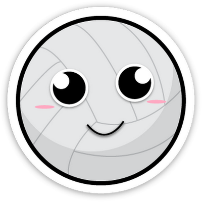 volley-ball - sport - loisirs - smiley émoticône émoji cartoon clipart illustration - artémotic