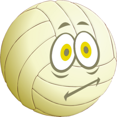 volley-ball - sport - loisirs - smiley émoticône émoji cartoon clipart illustration - artémotic