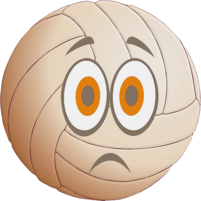 volley-ball - sport - loisirs - smiley émoticône émoji cartoon clipart illustration - artémotic