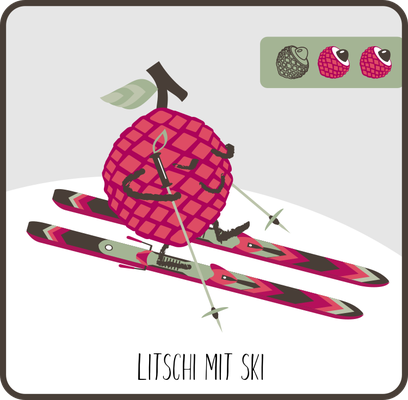 litschi mit schi [vektor]