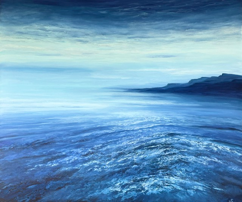 Nightfall, 2024, Acryl auf Leinwand, 120x140 cm