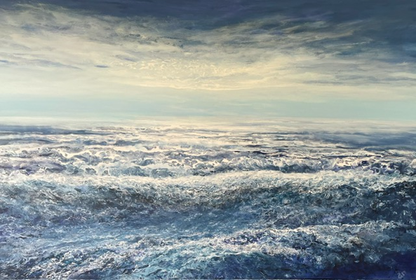 Sealines, 2024, Acryl auf Leinwand, 80x120 cm