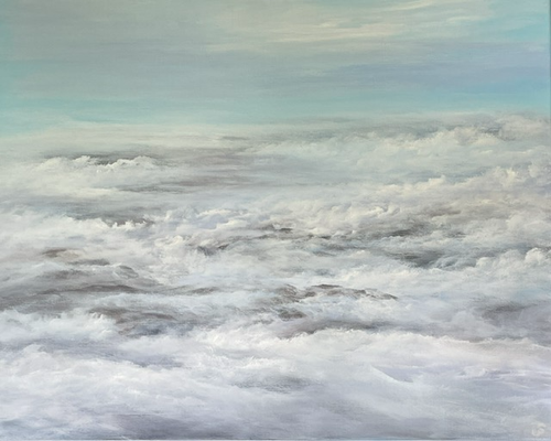 Going Beyond, 2024, Acryl auf Leinwand, 80x100 cm