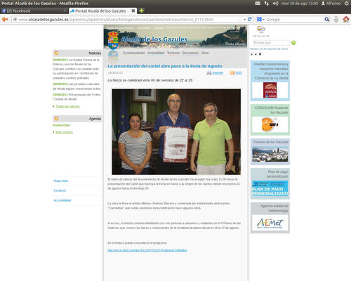 ELECCION DEL CARTEL GANADOR PARA ANUNCIAR LA FERIA DE ALCALA DE LOS GAZULES 2013
