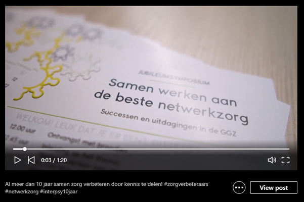 jubileum huisstijl op flyer in video