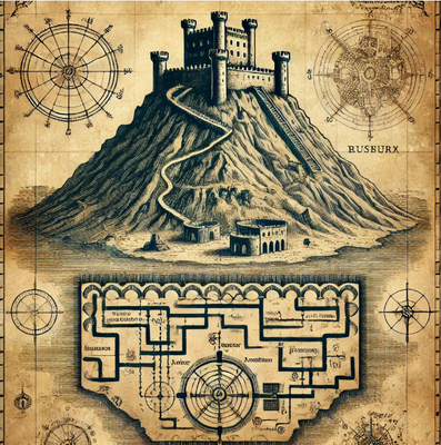 Plan souterrain de l'ancien château de Bard