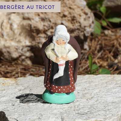 bergère au tricot