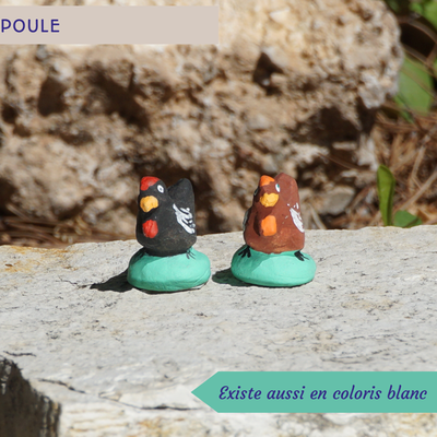 Poule - noire, brune ou blanche