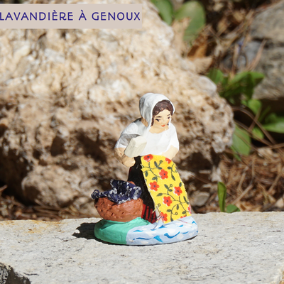lavandière à genoux