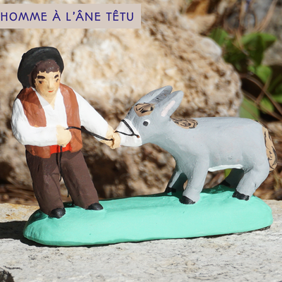 homme à l'âne têtu