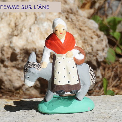 femme sur l'âne