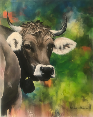 Den Neugierigen gehört die Welt     80x100    Acryl auf Leinwand