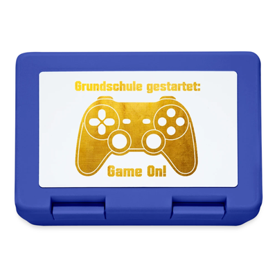 personalisierbare Brotdose - Spielekonsole - Game on - Grundschule gestartet - goldfarben