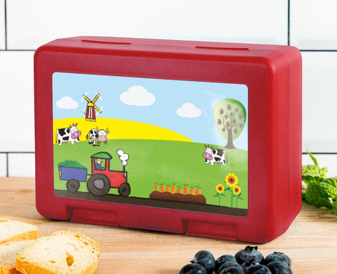 personalisierbare Brotdose - Bauernhof - Traktor