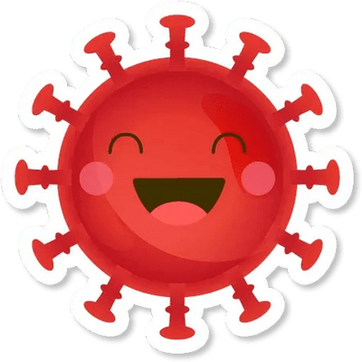 virus - médecine - sciences et techniques - smiley émoticône émoji cartoon clipart illustration - artémotic