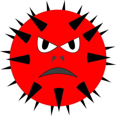 virus - médecine - sciences et techniques - smiley émoticône émoji cartoon clipart illustration - artémotic