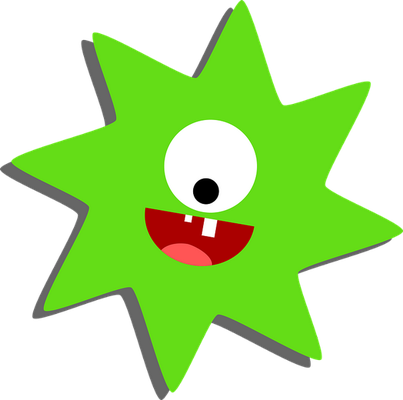 virus - médecine - sciences et techniques - smiley émoticône émoji cartoon clipart illustration - artémotic