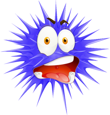 virus - médecine - sciences et techniques - smiley émoticône émoji cartoon clipart illustration - artémotic