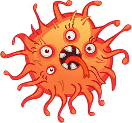 virus - médecine - sciences et techniques - smiley émoticône émoji cartoon clipart illustration - artémotic