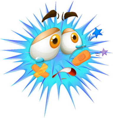 virus - médecine - sciences et techniques - smiley émoticône émoji cartoon clipart illustration - artémotic