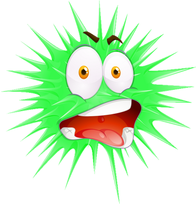 virus - médecine - sciences et techniques - smiley émoticône émoji cartoon clipart illustration - artémotic