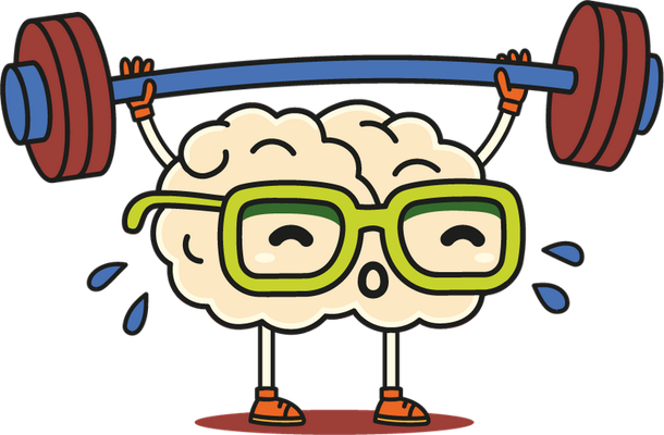 cerveau - médecine - sciences et techniques - smiley émoticône émoji cartoon clipart illustration - artémotic