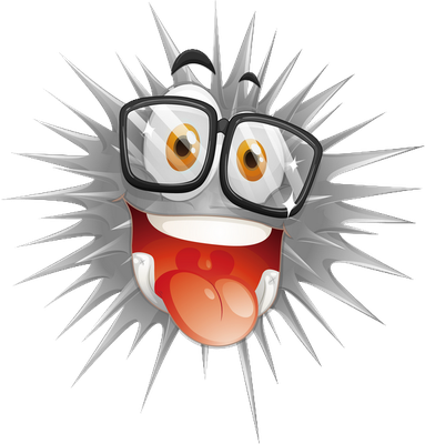 virus - médecine - sciences et techniques - smiley émoticône émoji cartoon clipart illustration - artémotic