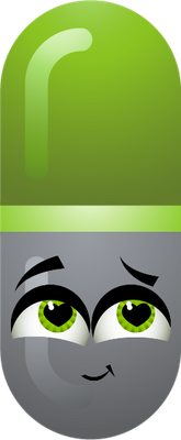 médicament gélule - médecine - sciences et techniques - smiley émoticône émoji cartoon clipart illustration - artémotic