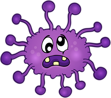 virus - médecine - sciences et techniques - smiley émoticône émoji cartoon clipart illustration - artémotic